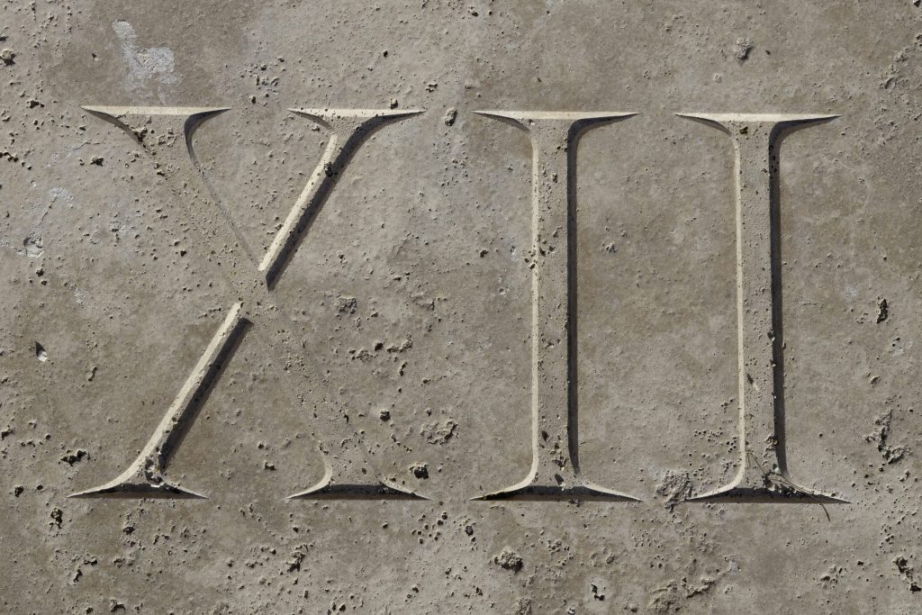 roman numeral in the ground